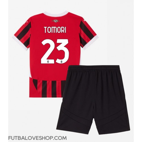 Dres AC Milan Fikayo Tomori #23 Domáci pre deti 2024-25 Krátky Rukáv (+ trenírky)